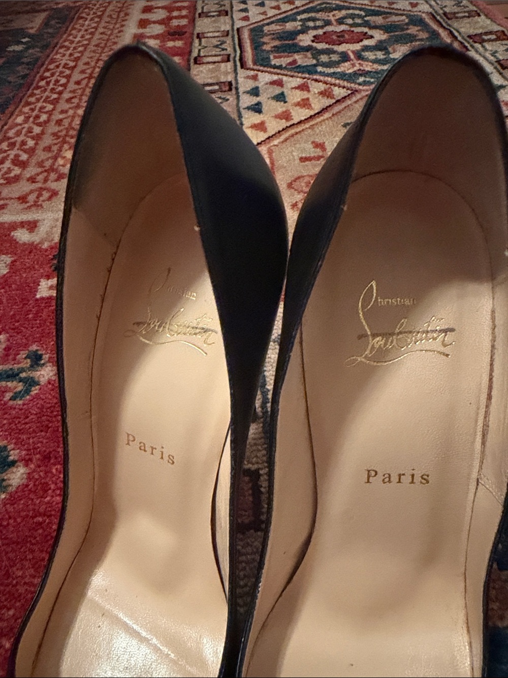 Black Pointed Leather Pumps - Picture 7 of 9